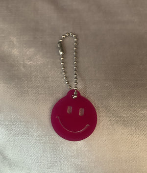 Waldraud-MoManTain-Smiley-Key-Chain-Cherry-Pink