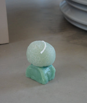 Artsy block candle S1, Green / Mint