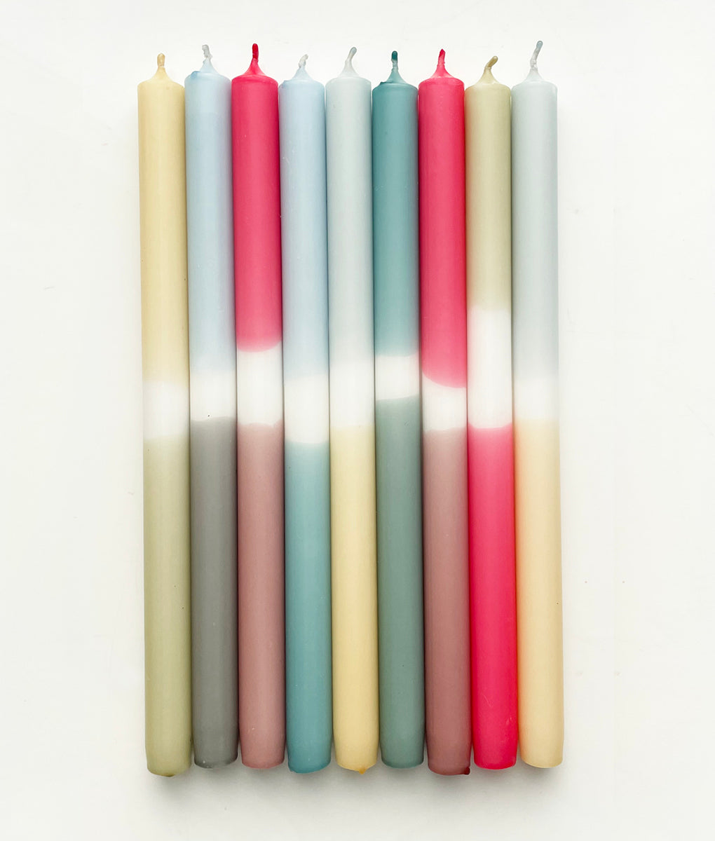 Dip Dye Candle, Mixed Colours