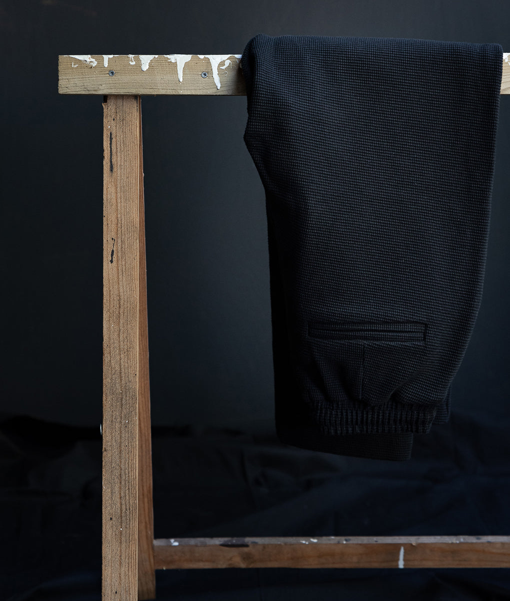 Waffle Trousers, Black