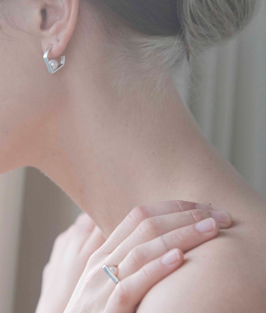 Iris Ring White Pearl Silver - 1