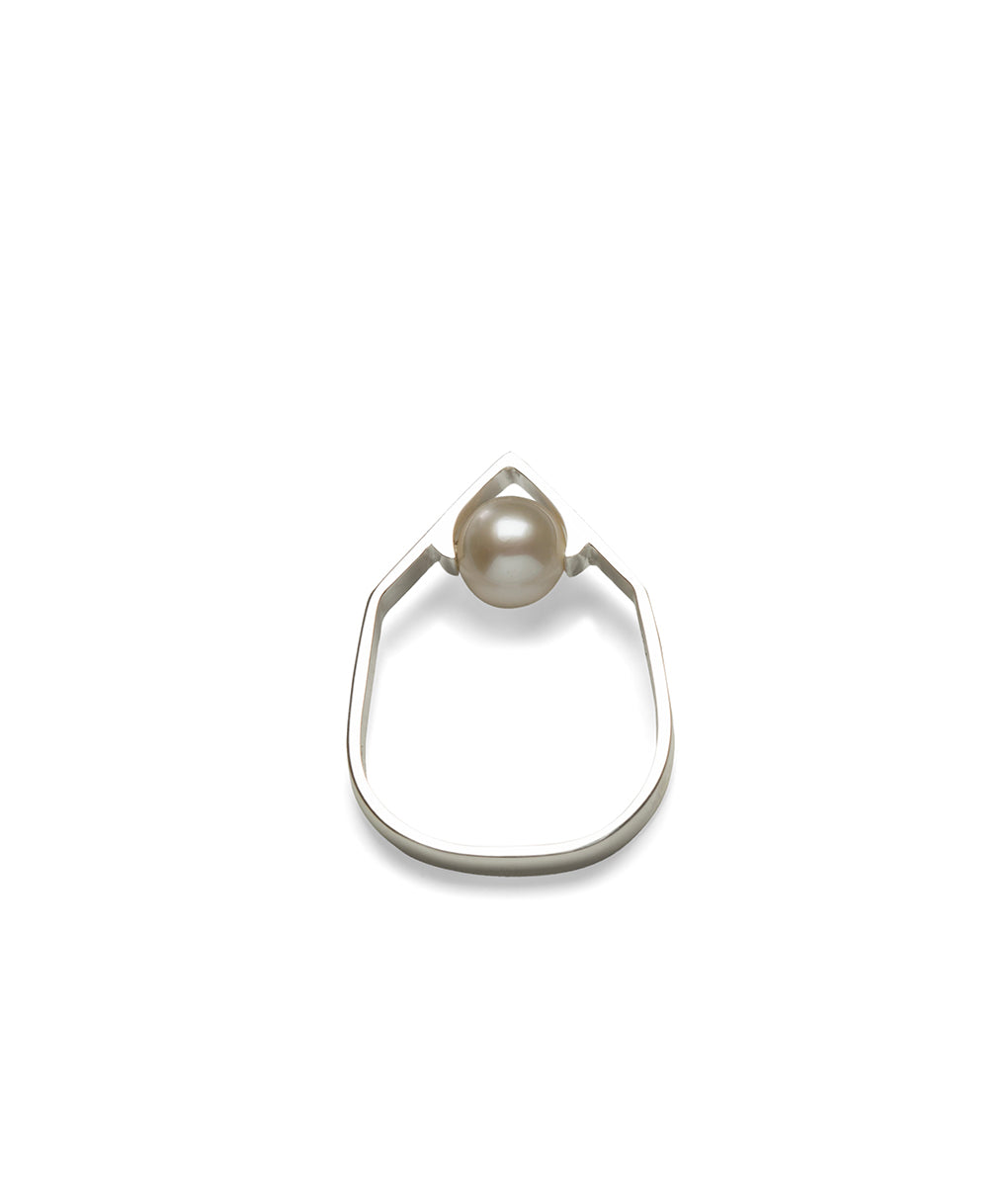 Iris Ring White Pearl Silver - 1
